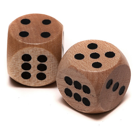 Кубик d6 деревянный с точками