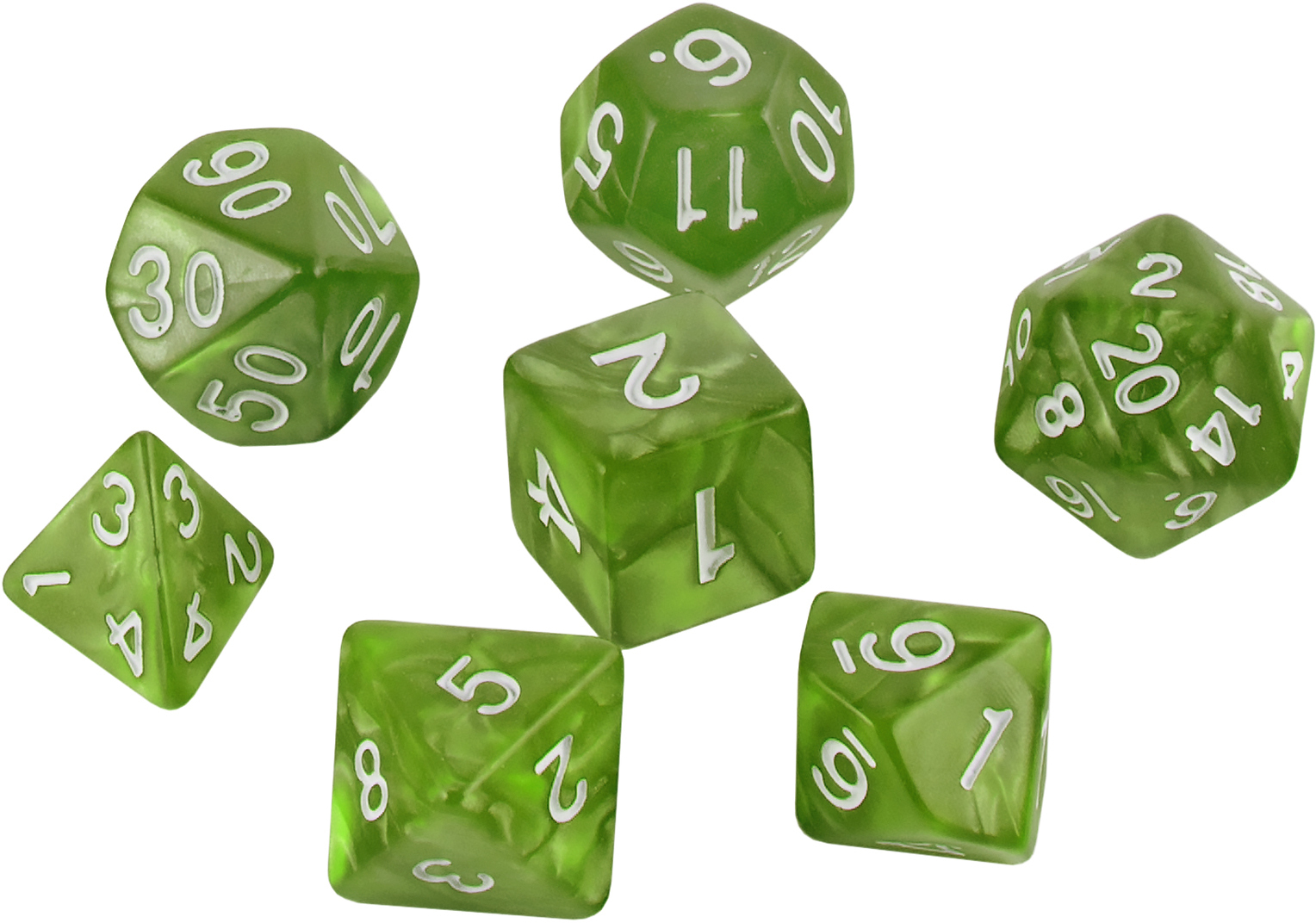 Набор кубиков RPG Dice Set - Emerald Green