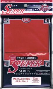 Протекторы KMC Card barrier metallic красные (100 шт.)