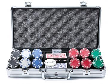 Набор "Покер" в алюм. кейсе (300 фишек 11,5 гр, 2 колоды)